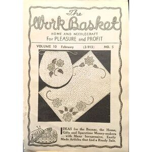 Vintage February The WorkBasket Magazine Home & Needlecraft Vol 10 No 5 1940s